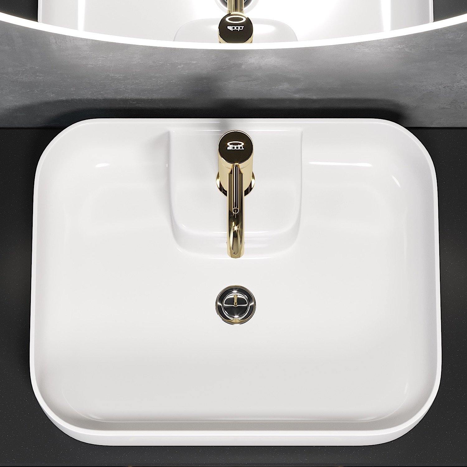 Kristiansand Fristående Tvättställ, Vitt - Handfat - BATH DELUXE - EXCLUSIVE - 06 - 050 - 12 - 11 - 00 - BATHDELUXE SWEDEN