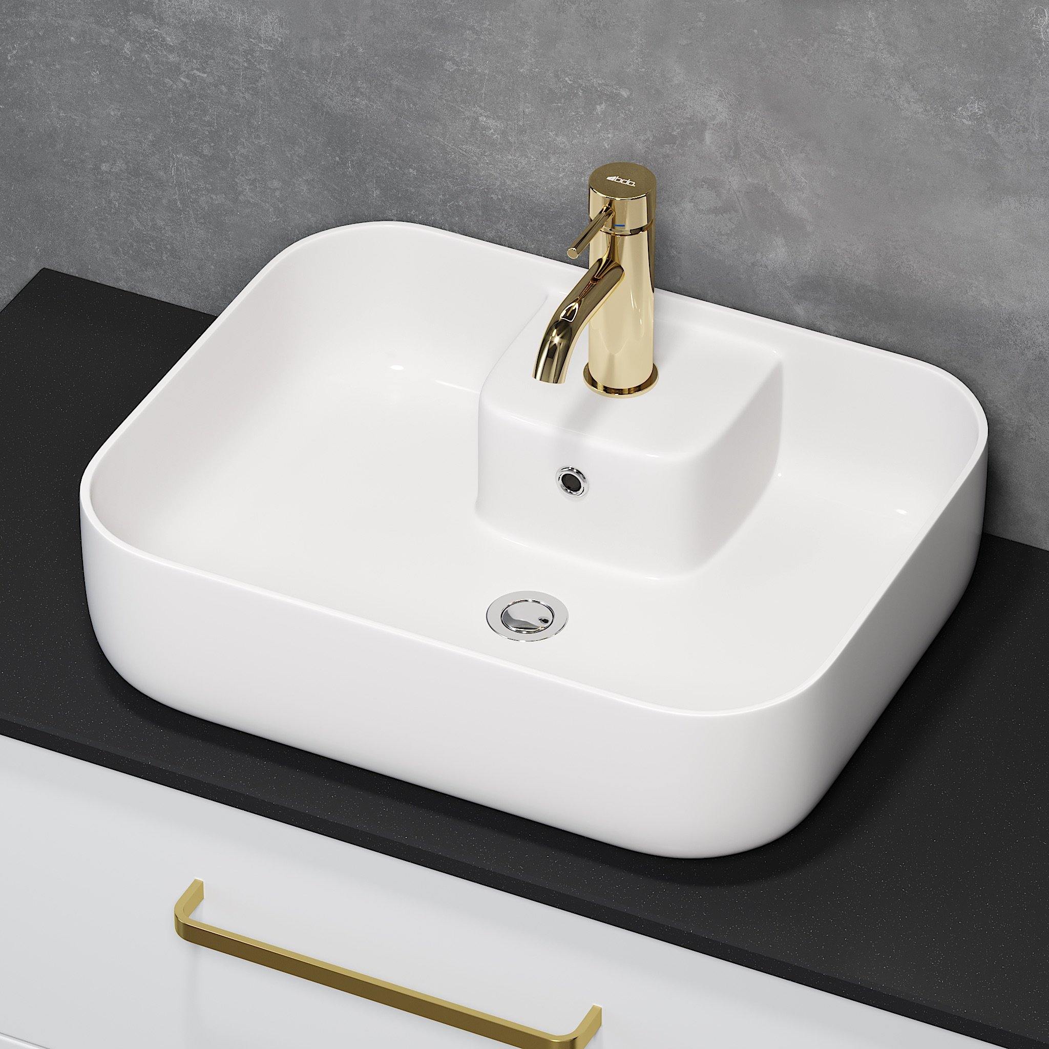 Kristiansand Fristående Tvättställ, Vitt - Handfat - BATH DELUXE - EXCLUSIVE - 06 - 050 - 12 - 11 - 00 - BATHDELUXE SWEDEN