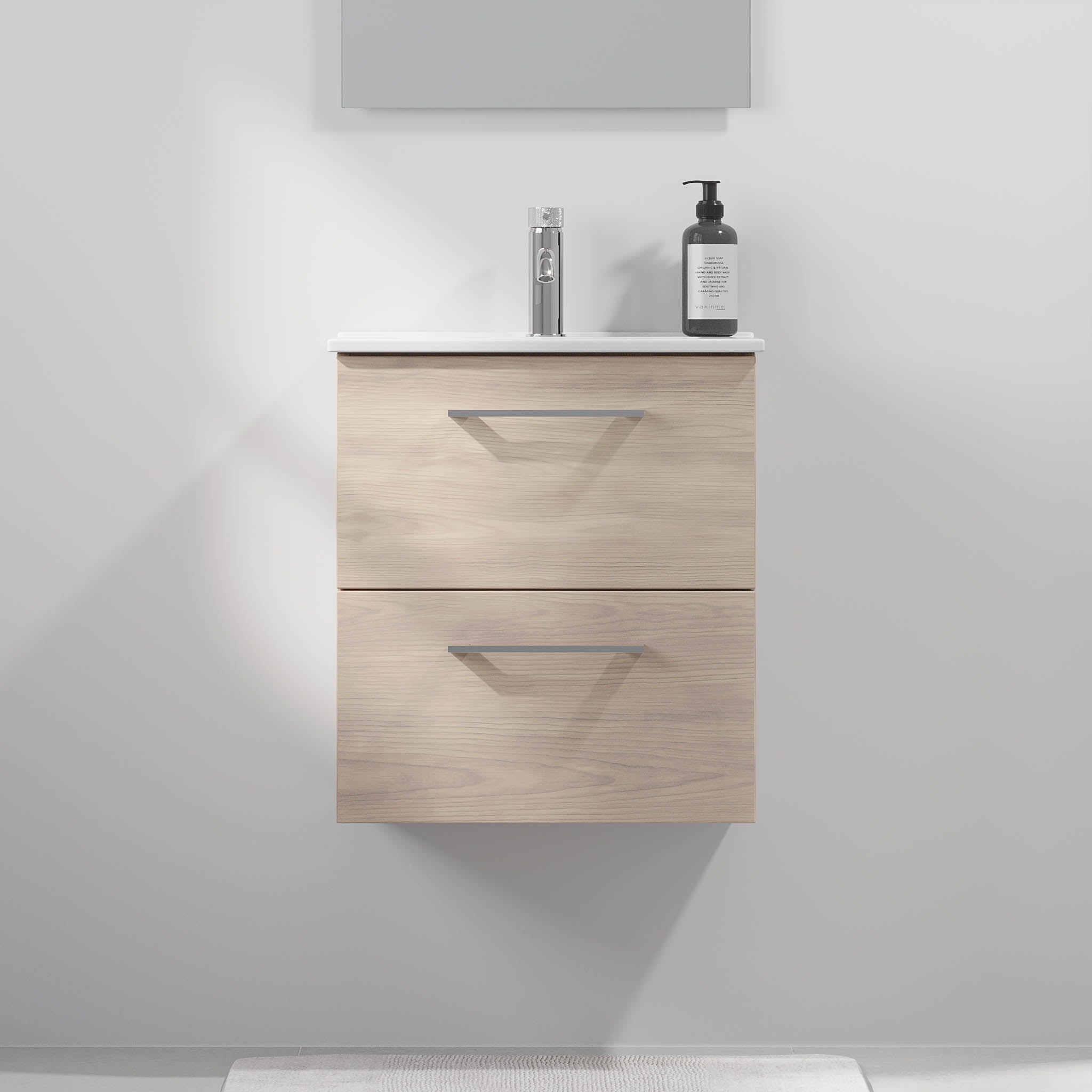 Magnor Badrumsmöbel Slimline med Lådor, Ljus Trä - Tvättställsskåp - BATH DELUXE - EXCLUSIVE - 75 - 050 - 70 - 33 - 41 - BATHDELUXE SWEDEN