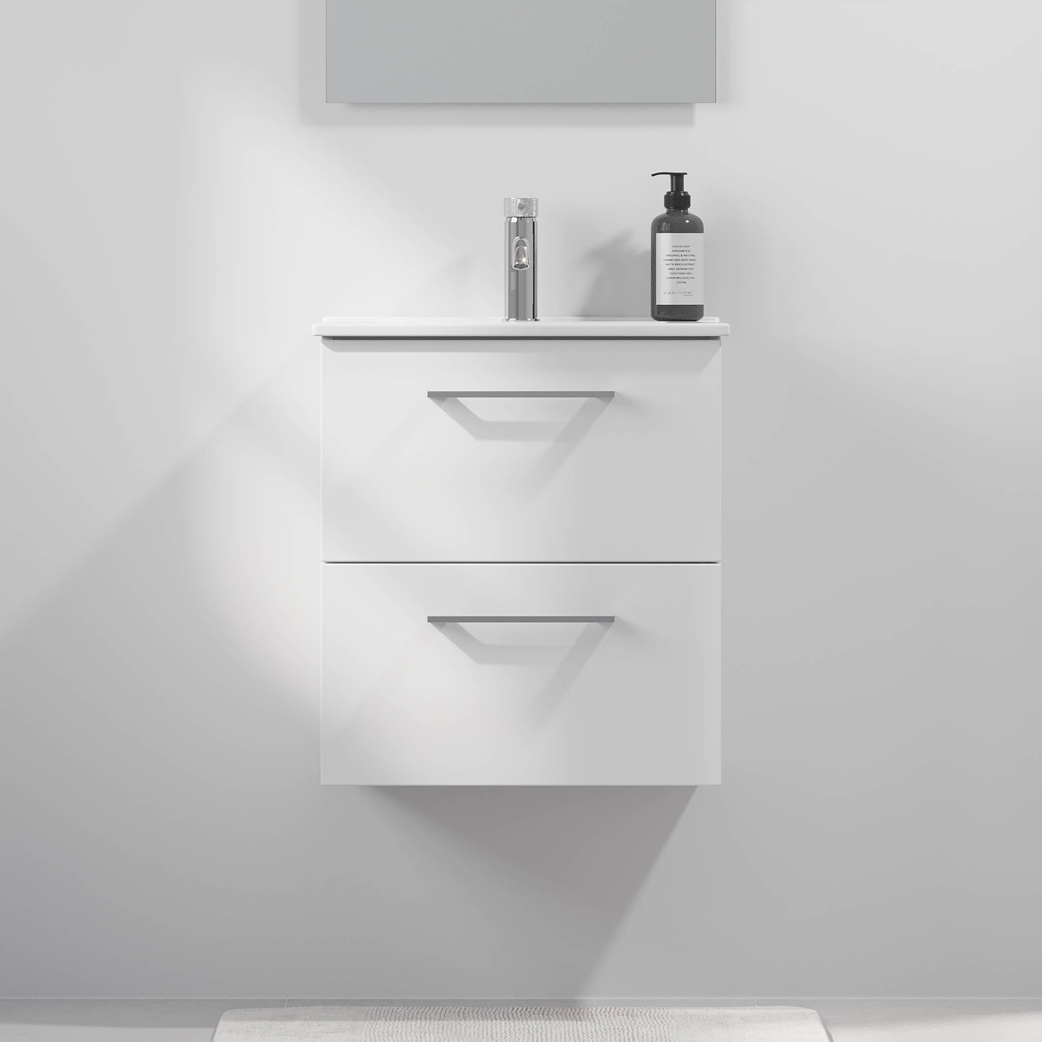 Magnor Badrumsmöbel Slimline med Lådor, Vit Matt - Tvättställsskåp - BATH DELUXE - EXCLUSIVE - 75 - 050 - 70 - 01 - 41 - BATHDELUXE SWEDEN