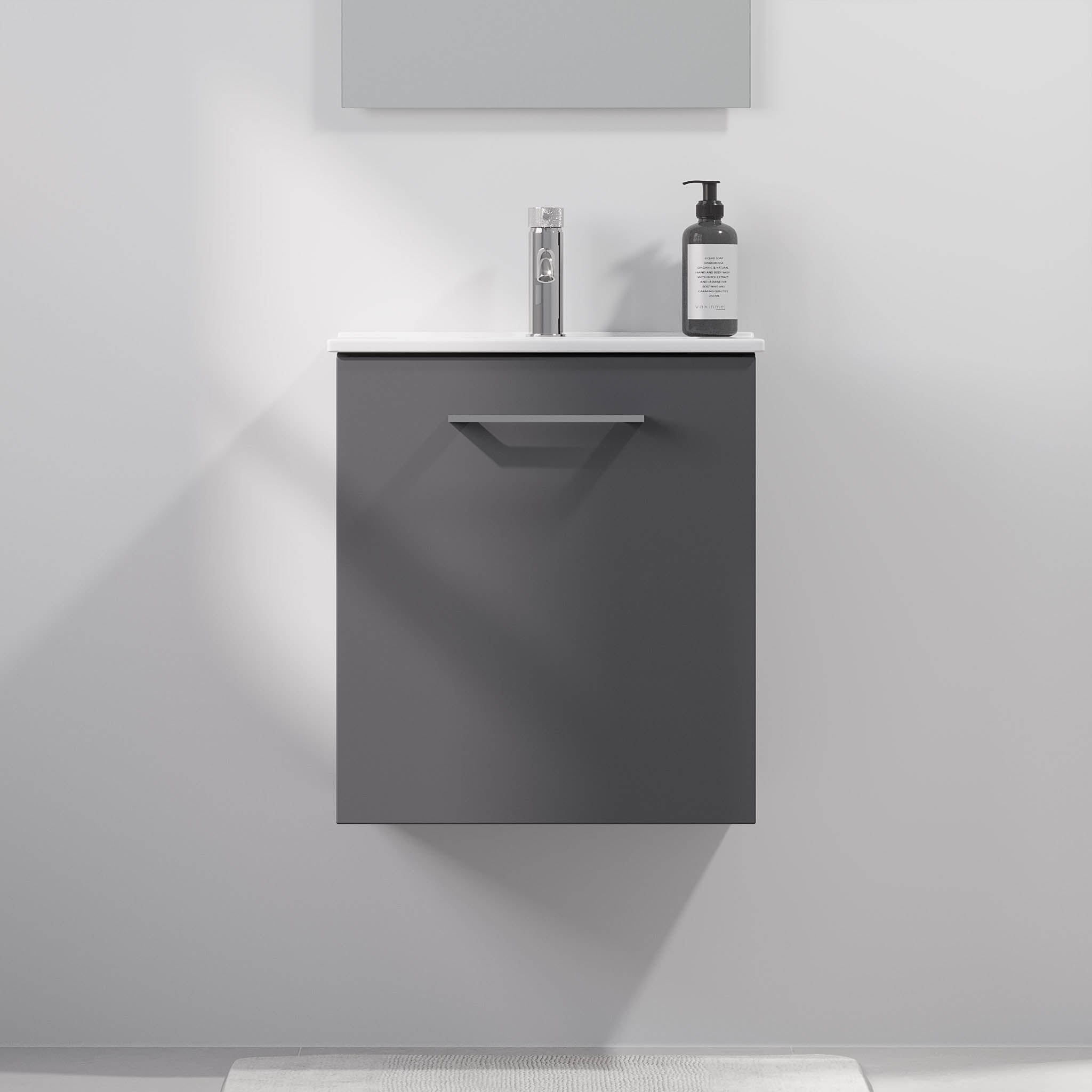 Magnor Badrumsmöbel Slimline med Luckor, Antracitgrå - Tvättställsskåp - BATH DELUXE - EXCLUSIVE - 75 - 050 - 70 - 43 - 40 - BATHDELUXE SWEDEN