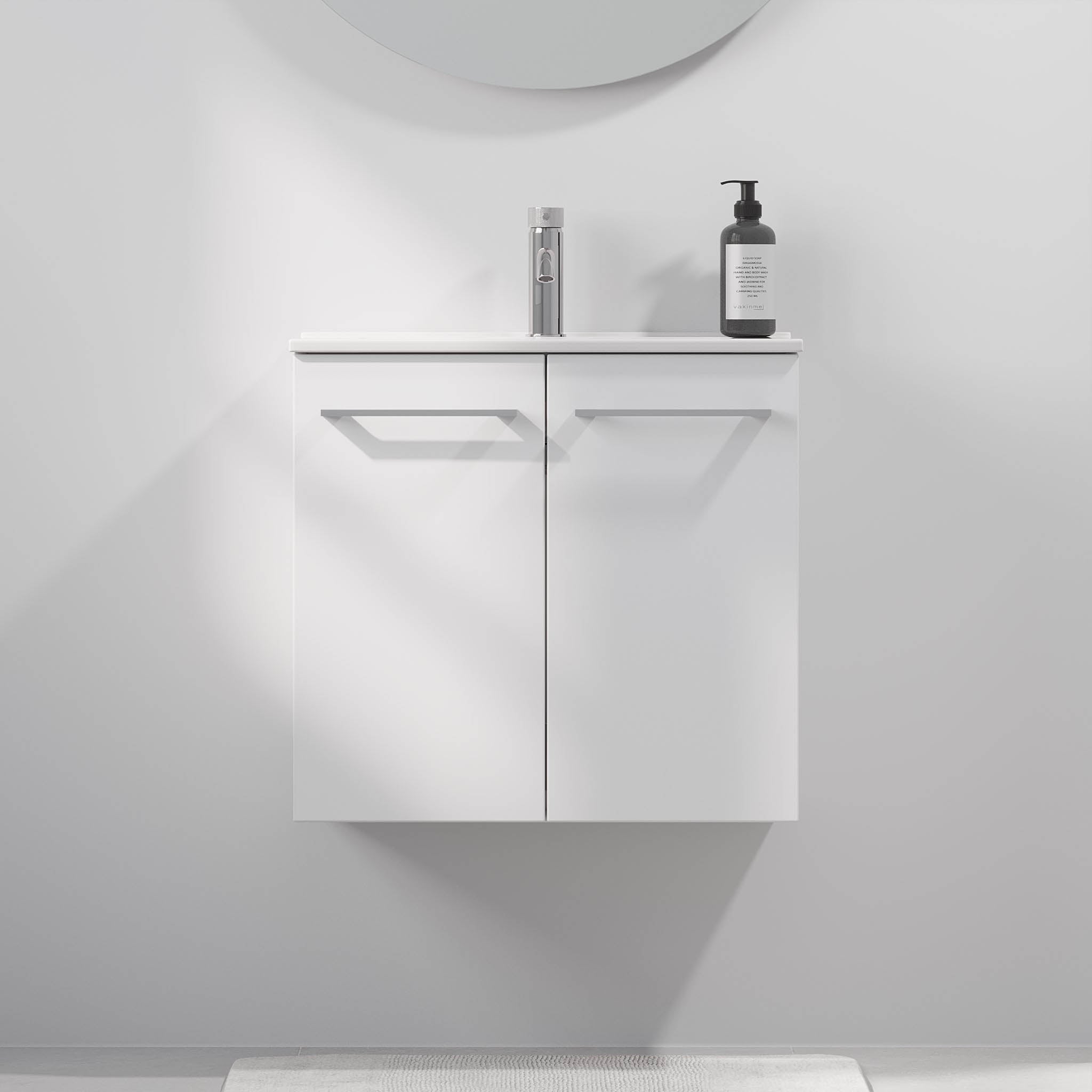 Magnor Badrumsmöbel Slimline med Luckor, Vit Matt - Tvättställsskåp - BATH DELUXE - EXCLUSIVE - 75 - 060 - 70 - 01 - 40 - BATHDELUXE SWEDEN