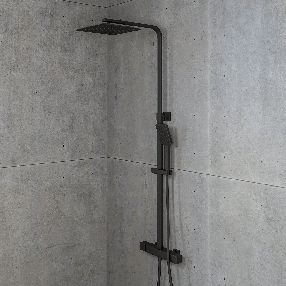 Næsby Takduschset m/Termostat blandare och 25 cm takdusch, 160 C/C - Takduschset - BATH DELUXE - EXCLUSIVE - 31 - 120 - 08 - 02 - 00 - BATHDELUXE SWEDEN