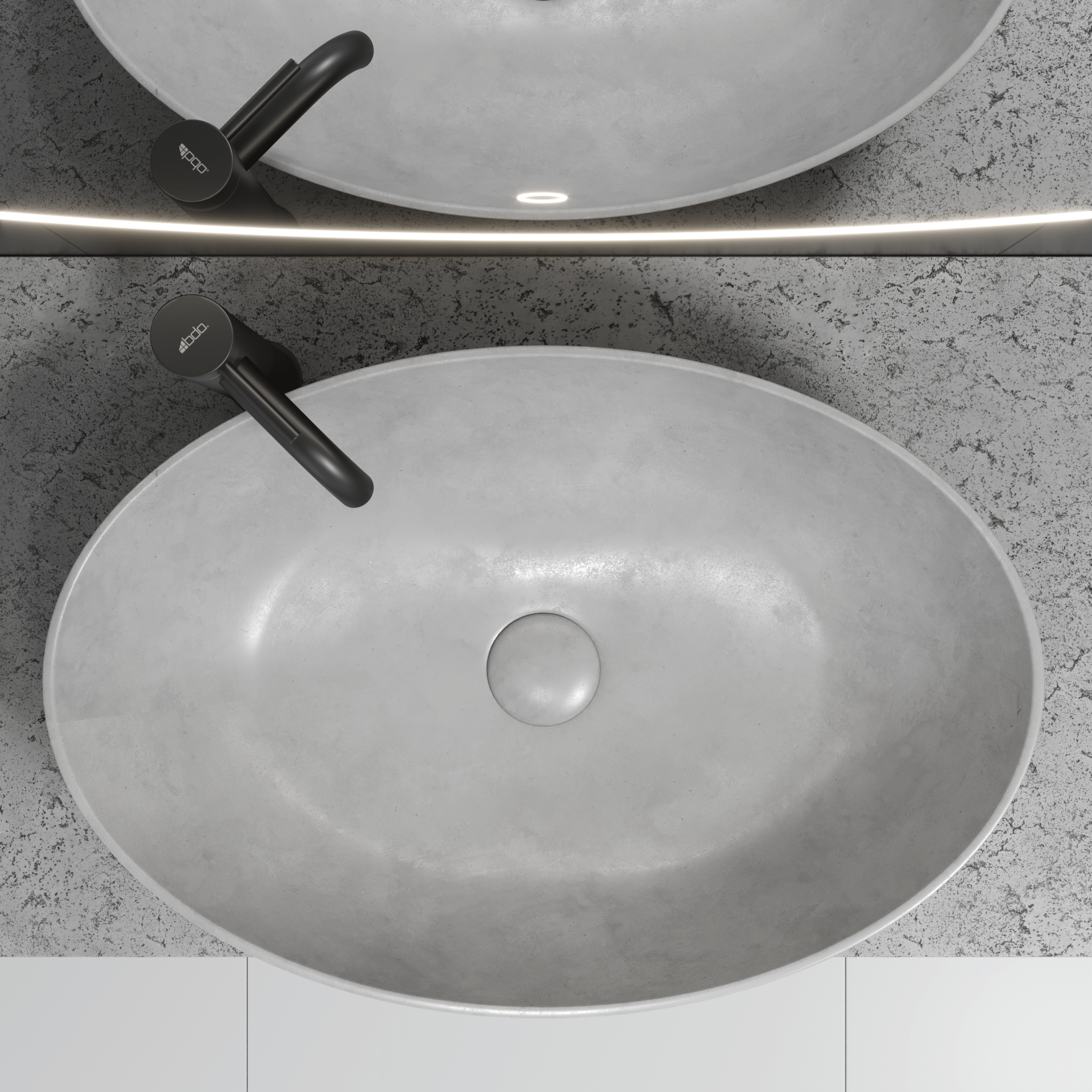 Olsborg Fristående Tvättställ, Betong - Handfat - BATH DELUXE - EXCLUSIVE - 06 - 060 - 19 - 23 - 00 - BATHDELUXE SWEDEN