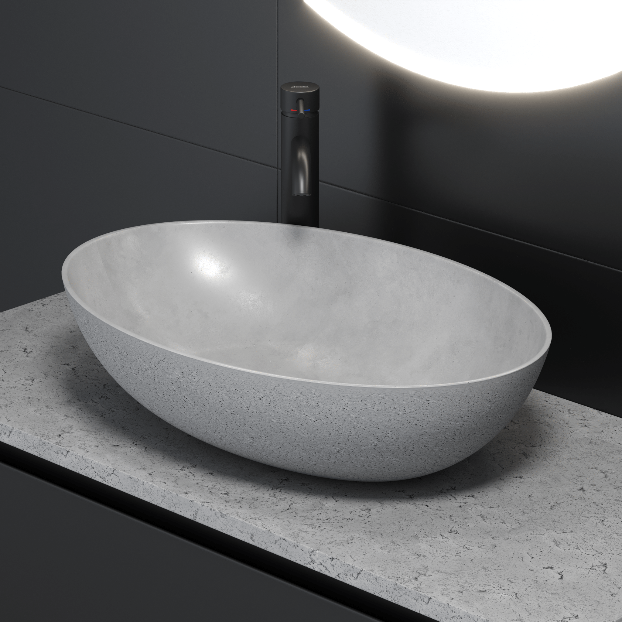 Olsborg Fristående Tvättställ, Betong - Handfat - BATH DELUXE - EXCLUSIVE - 06 - 060 - 19 - 23 - 00 - BATHDELUXE SWEDEN