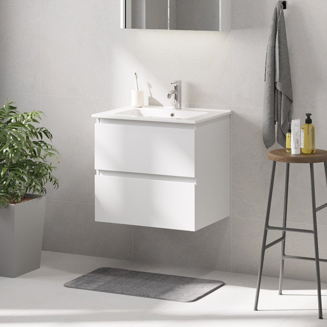 Saltnes Badrumsmöbel, Vit Matt - Tvättställsskåp - BATH DELUXE - PRESTIGE - 73 - 060 - 50 - 01 - 40 - BATHDELUXE SWEDEN