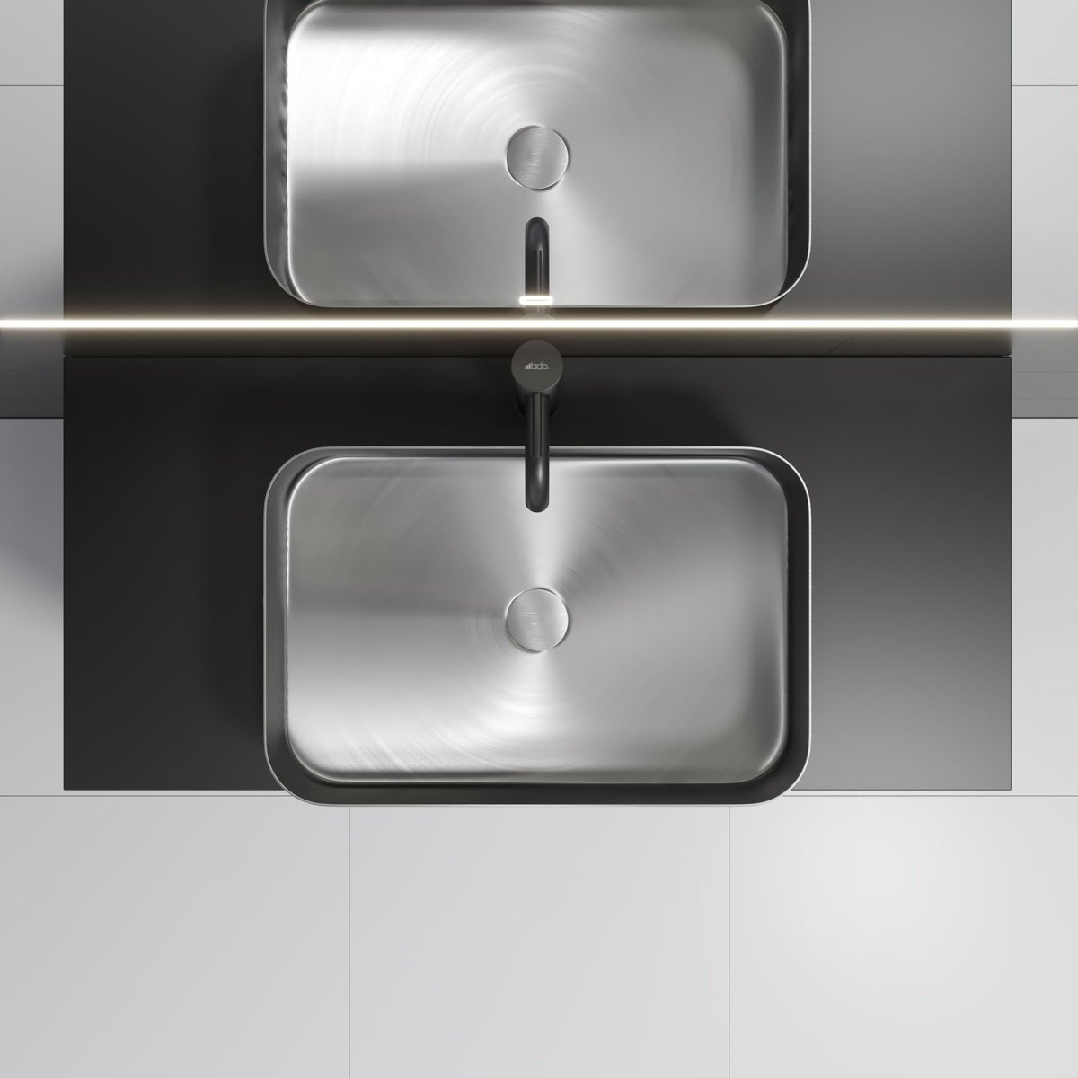 Sandvika Bänkskiva i kompakt laminat, Svart - Bänkskivor - BATH DELUXE - PRESTIGE - 06 - 060 - 30 - 02 - 00 - BATHDELUXE SWEDEN