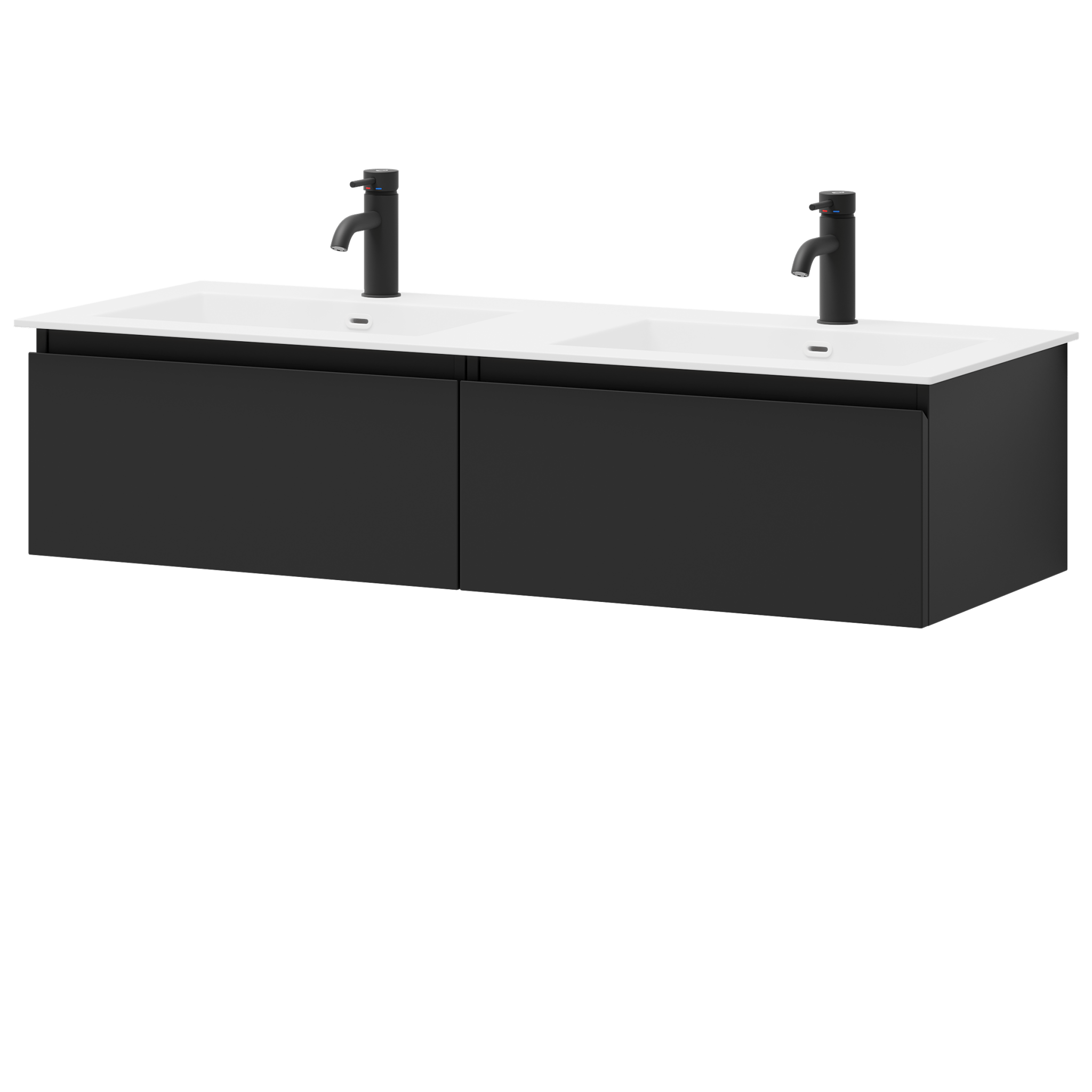 Sarnes Badrumsmöbel, Svart Matt - Tvättställsskåp - BATH DELUXE - PRESTIGE - 88 - 200 - 52 - 02 - 41 - BATHDELUXE SWEDEN