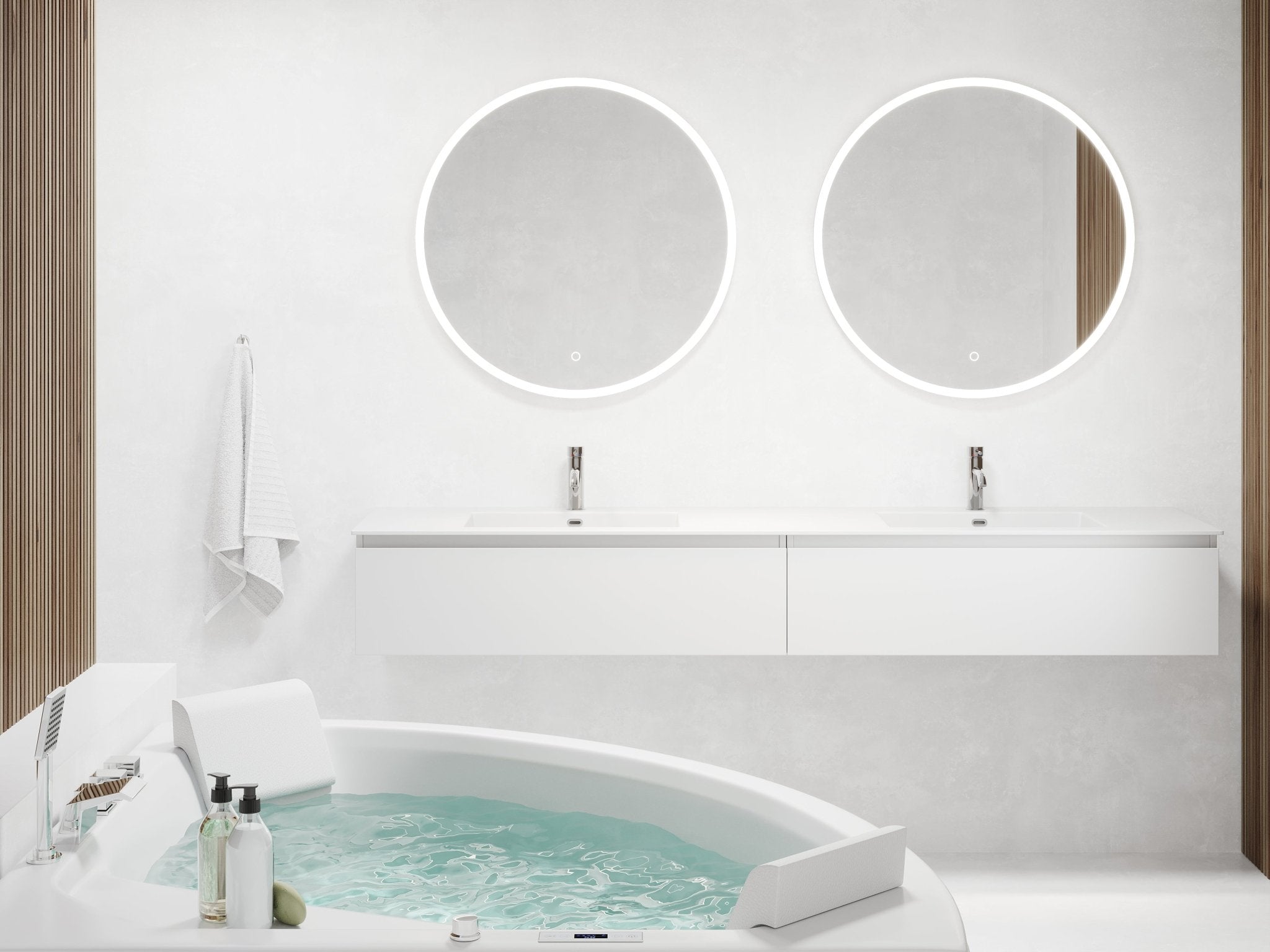 Sarnes Badrumsmöbel, Vit Matt - Tvättställsskåp - BATH DELUXE - PRESTIGE - 88 - 060 - 52 - 01 - 40 - BATHDELUXE SWEDEN
