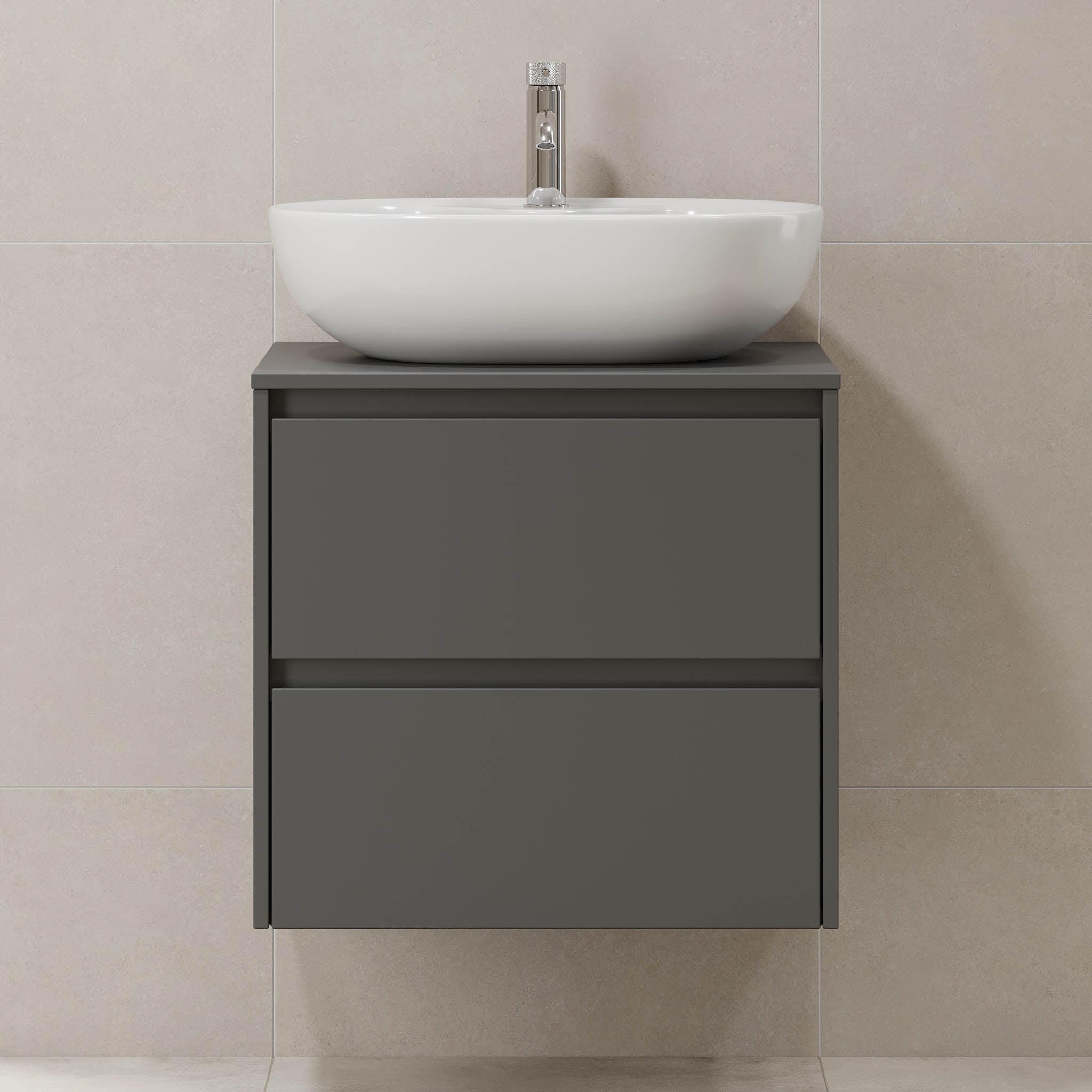 Svalbard Badrumsmöbel, Vit Matt - Tvättställsskåp - BATH DELUXE - EXCLUSIVE - 83 - 060 - 10 - 43 - 40 - BATHDELUXE SWEDEN
