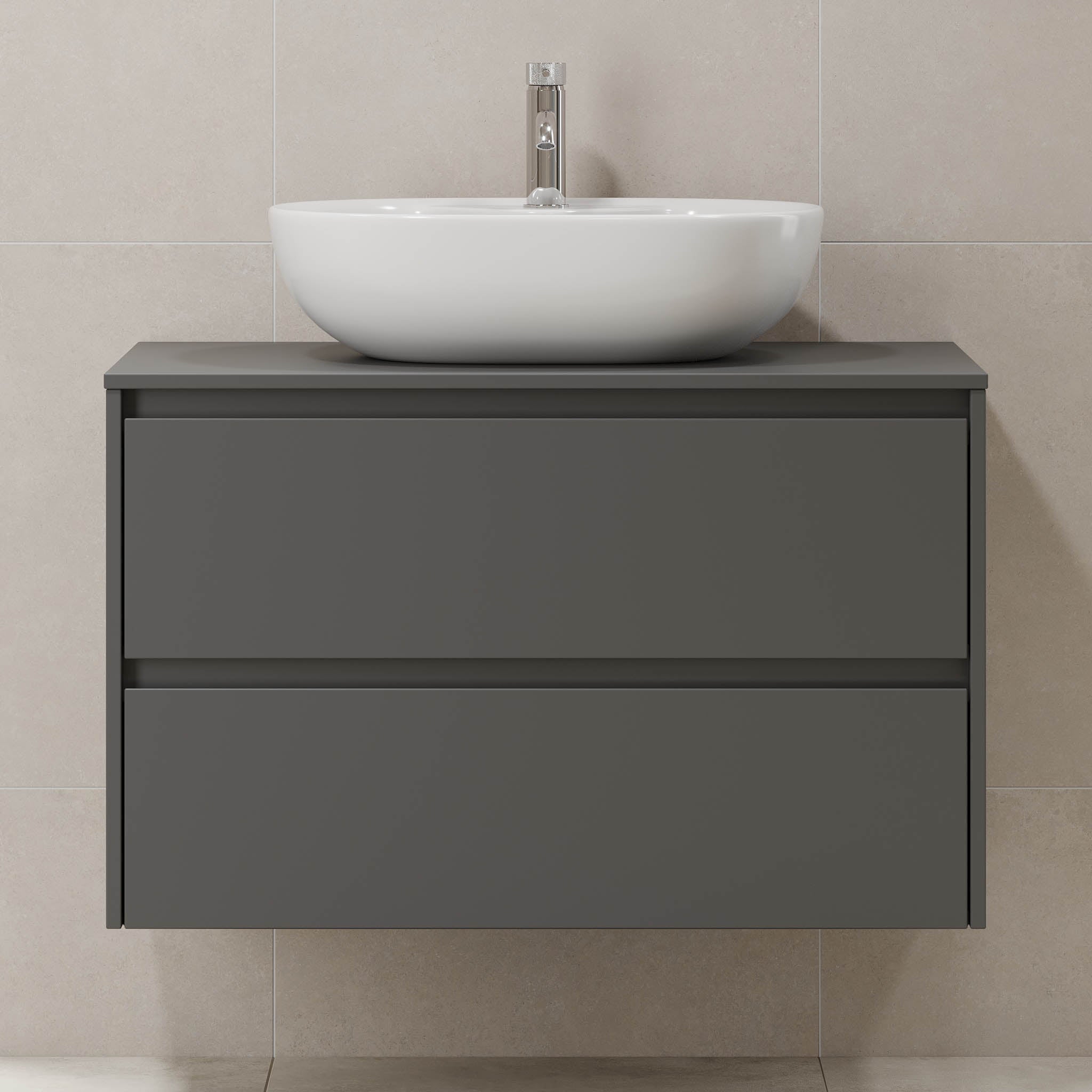 Svalbard Badrumsmöbel, Vit Matt - Tvättställsskåp - BATH DELUXE - EXCLUSIVE - 83 - 090 - 10 - 43 - 40 - BATHDELUXE SWEDEN