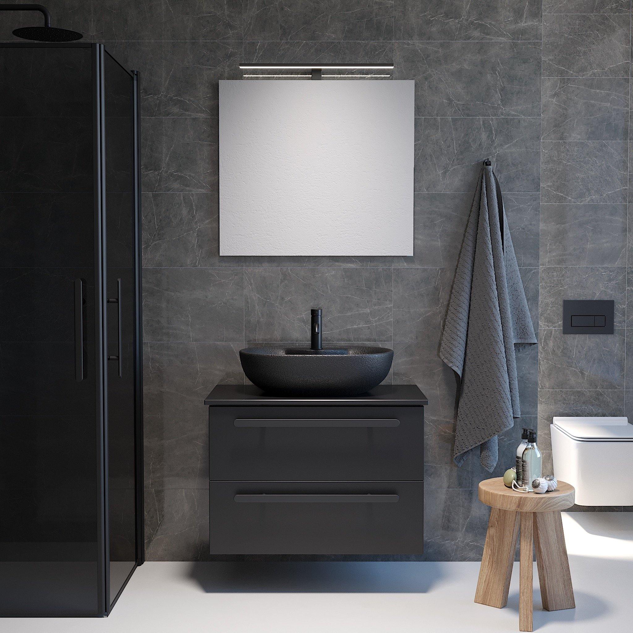 Valldal Badrumsmöbel - Tvättställsskåp - BATH DELUXE - PRESTIGE - 70 - 080 - 12 - 02 - 40 - BATHDELUXE SWEDEN