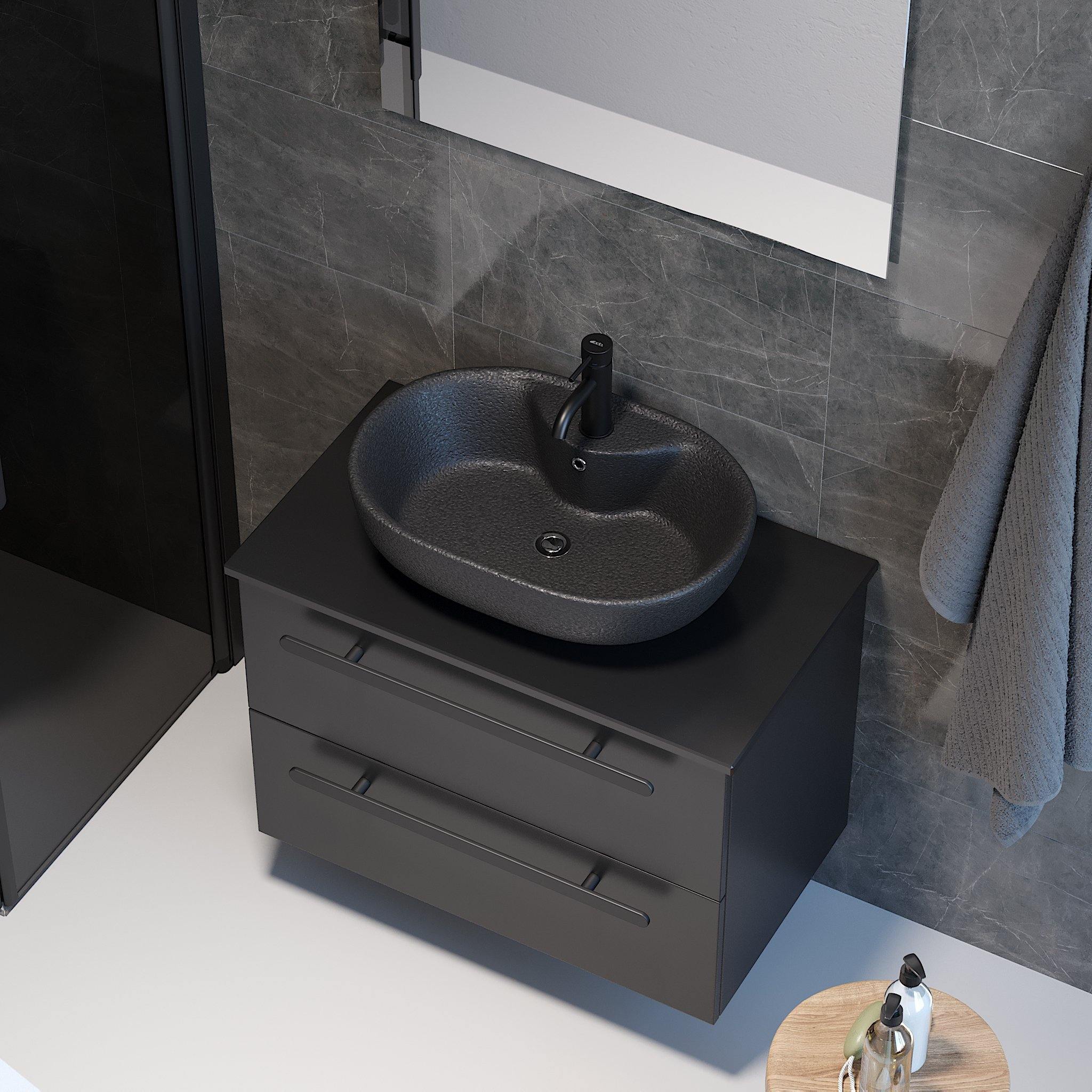 Valldal Badrumsmöbel - Tvättställsskåp - BATH DELUXE - PRESTIGE - 70 - 080 - 12 - 02 - 40 - BATHDELUXE SWEDEN