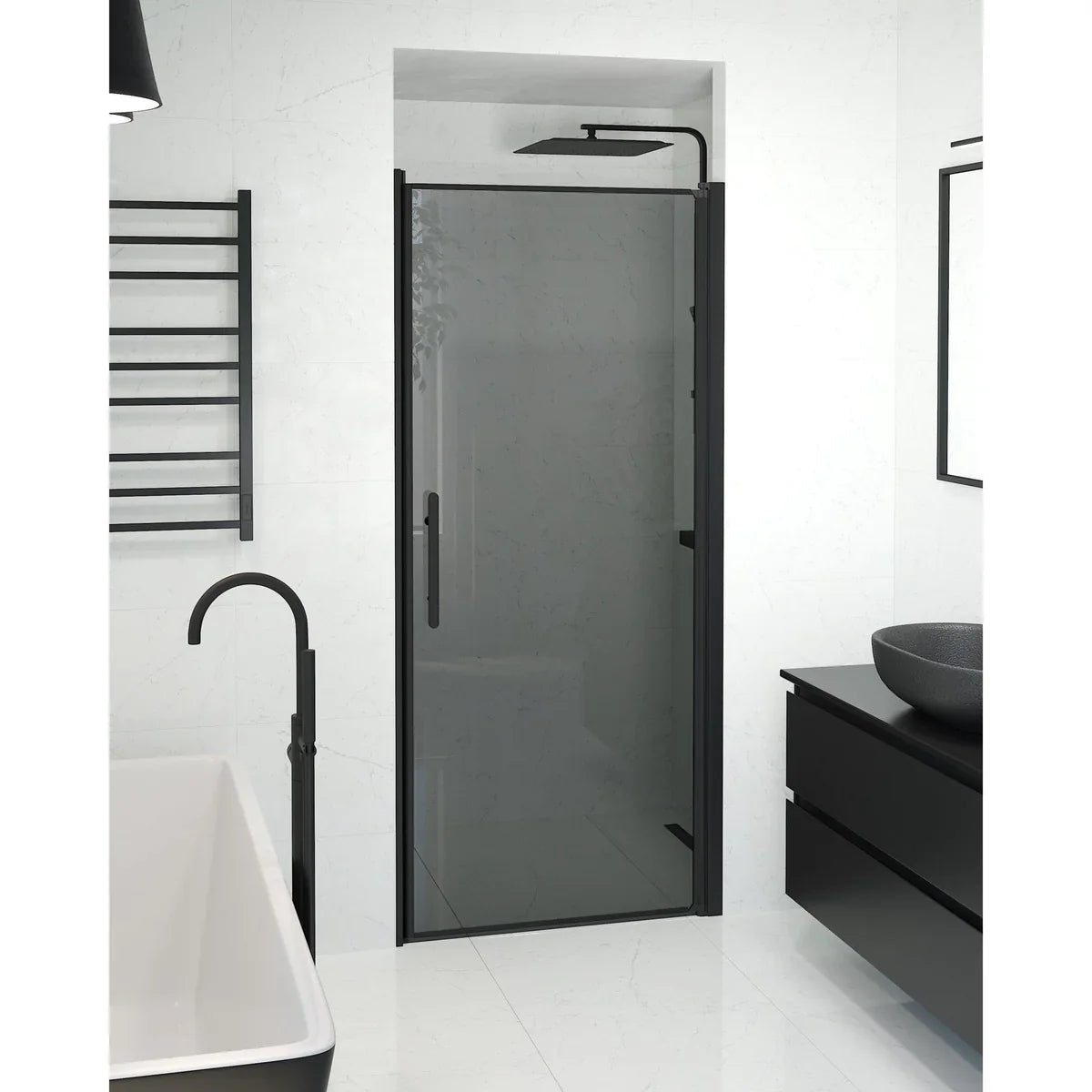 Vänern Niche Duschdörr, Rökfärgat Glas, Svart Profil - Nischduschar - BATH DELUXE - PRESTIGE - 38 - 090 - 00 - 56 - 00 - BATHDELUXE SWEDEN