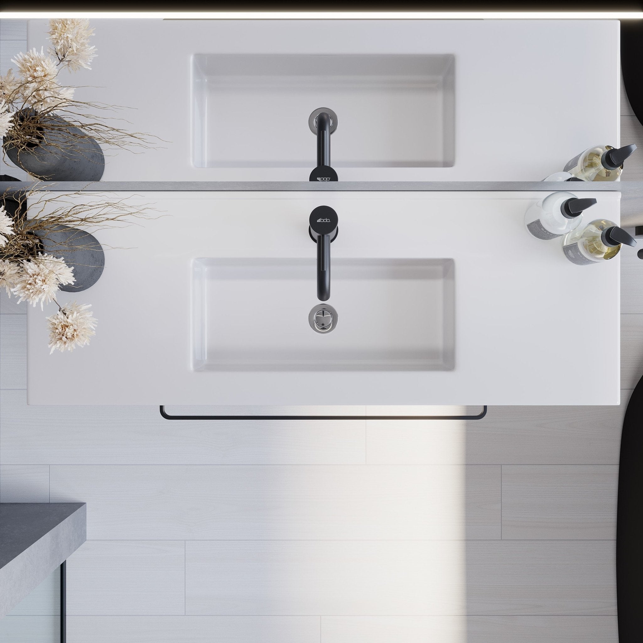 Vegsund Tvättställsskåp Slimline, Grå Matt - Tvättställsskåp - BATH DELUXE - PRESTIGE - 70 - 100 - 70 - 03 - 30 - BATHDELUXE SWEDEN