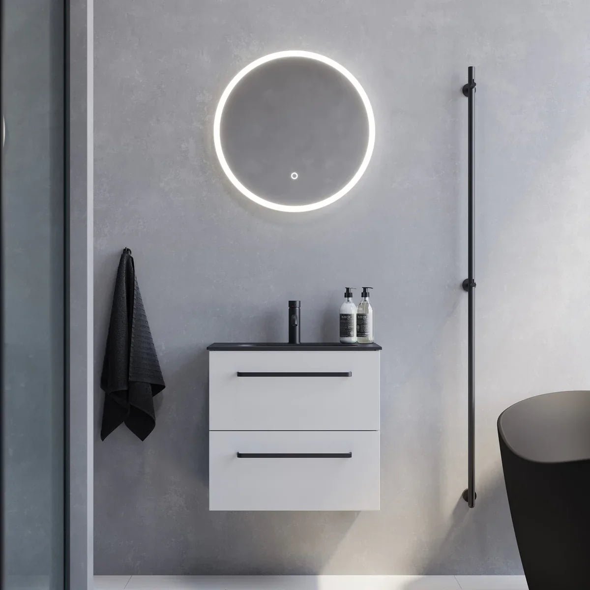 Veste Slimline Badrumsmöbel, Vit Matt - Tvättställsskåp - BATH DELUXE - PRESTIGE - 70 - 060 - 73 - 01 - 30 - BATHDELUXE SWEDEN