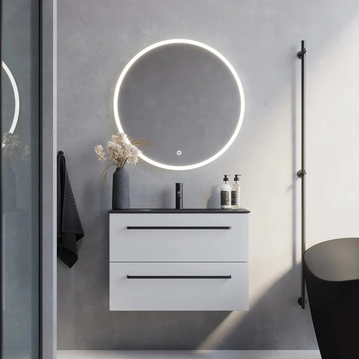Veste Slimline Badrumsmöbel, Vit Matt - Tvättställsskåp - BATH DELUXE - PRESTIGE - 70 - 080 - 73 - 01 - 30 - BATHDELUXE SWEDEN